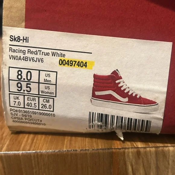 New with tags and box Vans Sk8-Hi - Picture 7 of 7
